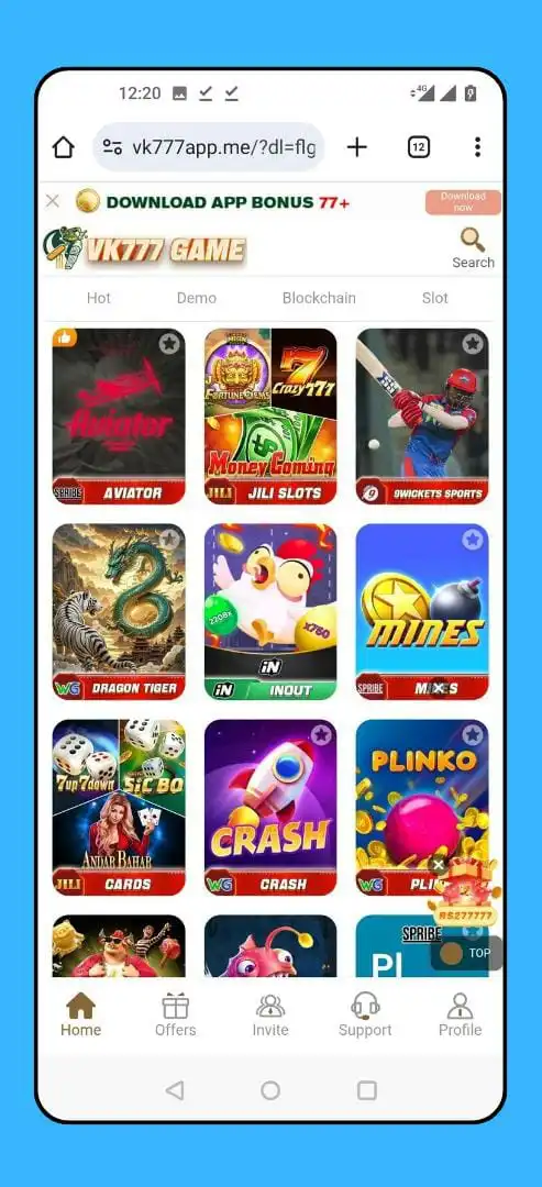 VK777 Game App Download