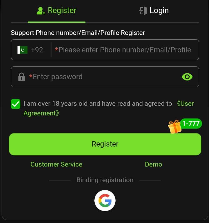 5R Game Register And Login
