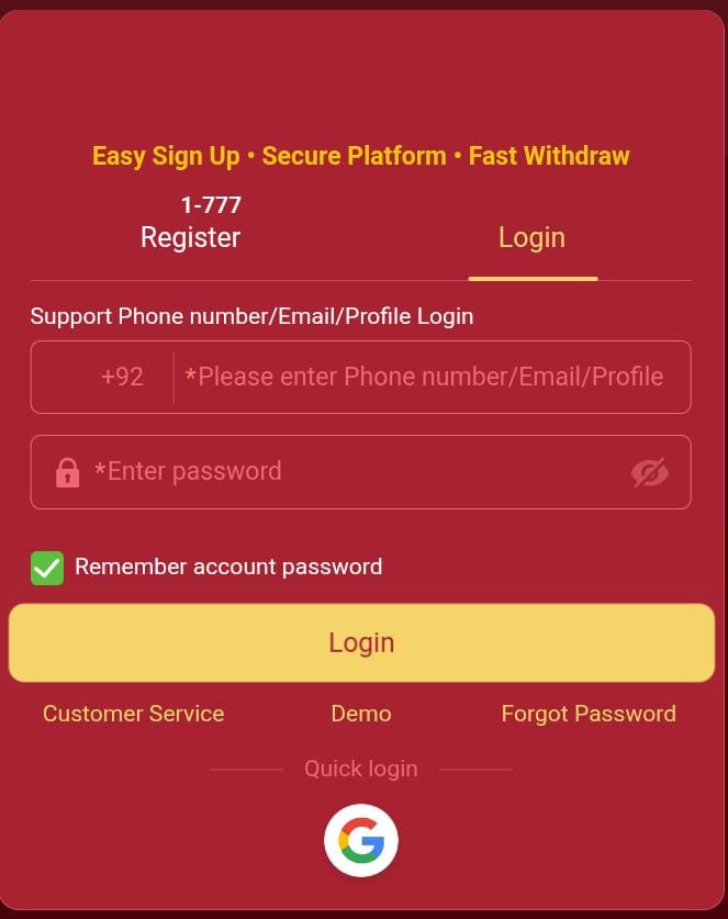 66E Game Register And Login