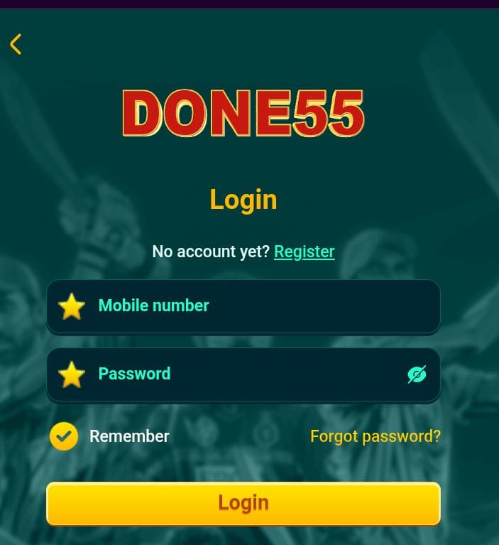 Done 555 Game Register And Login